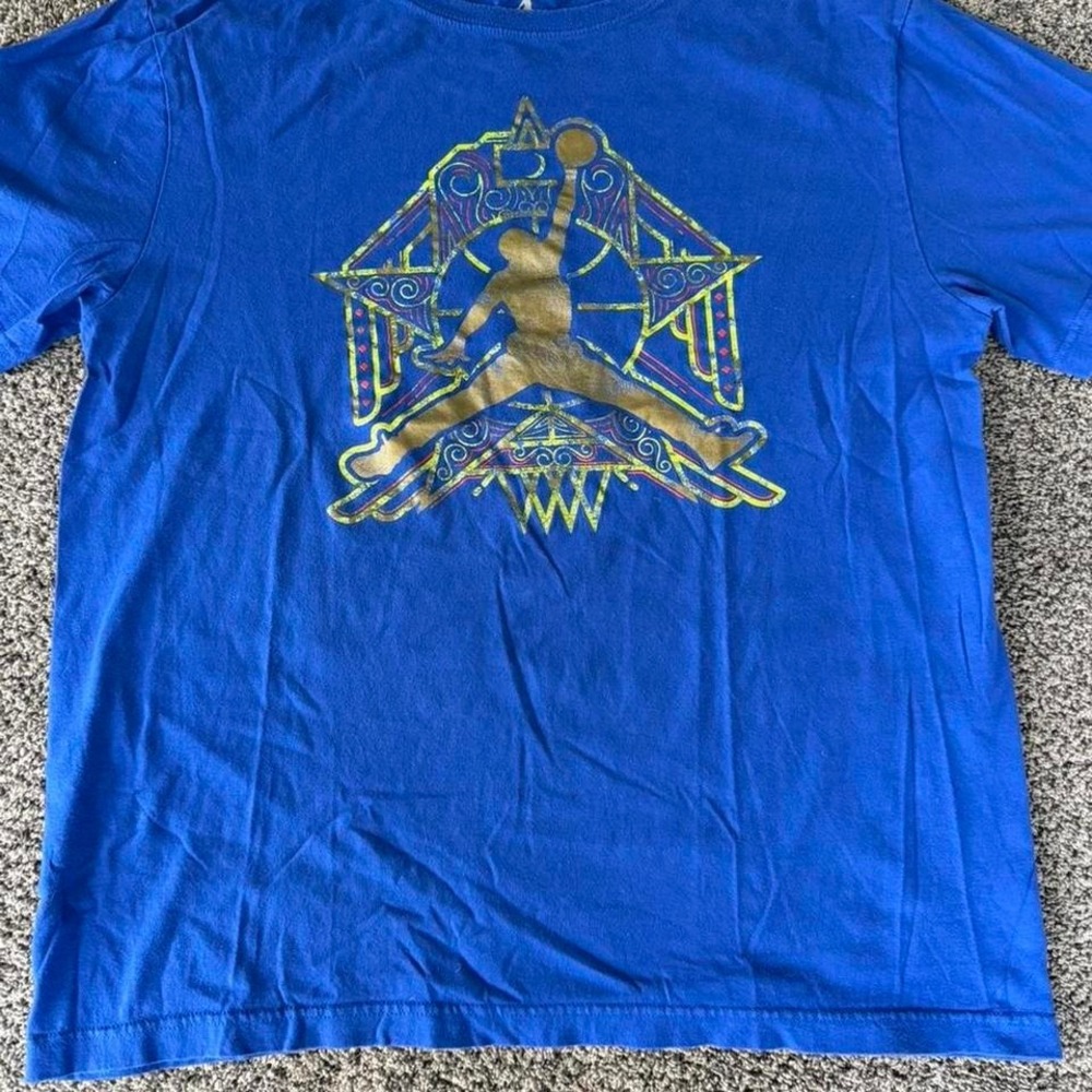 Jordan blue graphic t-shirt Size L‎ #basketball